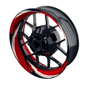 Pegatina llanta moto Wheelsticker Racing V2 rojo - Imagen 1 de 6