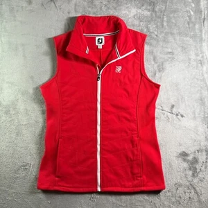 FootJoy Golf Vest Full Zip Sleeveless Puffer Lightweight NBCC Golf Red Medium - Picture 1 of 8