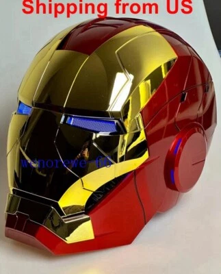US!! 1:1 Iron Man MK5 Helmet Wearable Voice-control Mask Cosplay Golden AUTOKING - Image 1 of 4