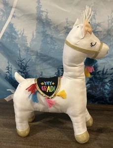 Greetings Congrats Yay Grad! Llama Plush White Stuffed Animal Toy 15” Tall - Picture 1 of 7
