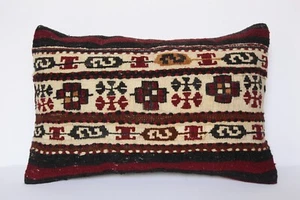 Almohada 16x24, almohada bohemia, almohada Kilim, almohada vintage, estuche cojín lumbar - Imagen 1 de 10