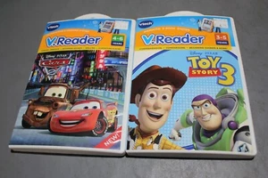 VTech V.Reader Cartridges Toy Story & Cars 2 Animated E-Books Lot Of 2 - Picture 1 of 9