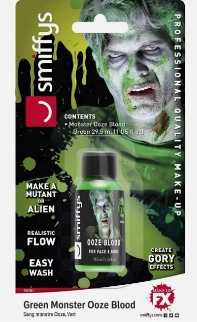 Smiffys Monstruo Verde Ooze Zombie Sangre Maquillaje Halloween Vestido Elegante Foto 1 de 1