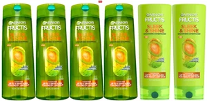 Garnier Fructis Sleek Shine Smoothing Keratin +Argan 2Shampoo & 4Conditioner 6Pk - Picture 1 of 2