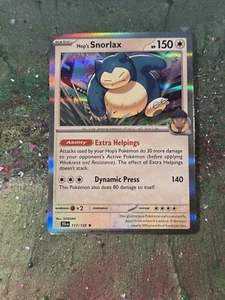 POKEMON HOP'S SNORLAX 117/159 (INGLÉS) TCG RARO CASI NUEVO - Imagen 1 de 2