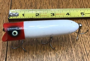Heddon LUCKY 13 Fishing Lure Red White Vintage - Picture 1 of 3