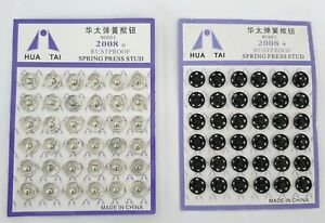 36 PCS Nickle BUTTON SEW ON SNAP FASTENERS PRESS BUTTON FOR BAGS and JACKETS