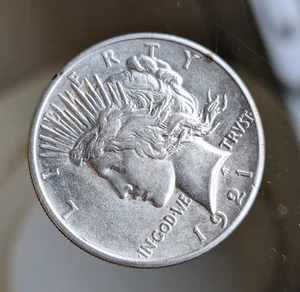 1921 United States Silver Peace Dollar - Picture 1 of 14