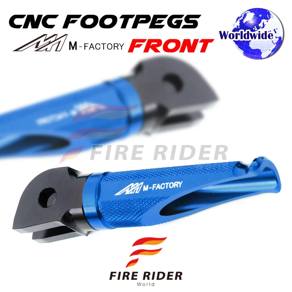 Clavijas de pie CNC Blue Rider Shinobi para Aprilia RSV4 1000 R de fábrica APRC 14 15 16 1 Foto 1 de 4