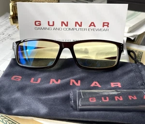 Gunnar Riot Computer Glasses Block Blue Light Espresso/Amber Lens Eyewear NEW - Picture 1 of 7