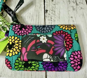 RARO Vera Bradley Flores Mágicas Cremallera Identificación Parques Disney Patrón Retirado Nuevo con Etiquetas - Imagen 1 de 7