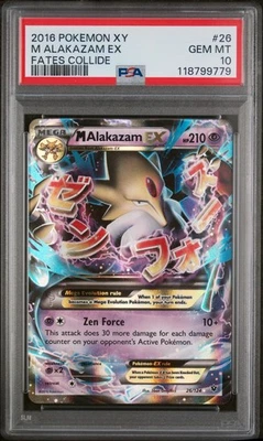 2016 Pokemon XY Fates Collide Holo M Alakazam Ex #26 PSA 10 - Image 1 of 2