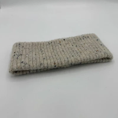 Diadema tejida acanalada Madewell para mujer OS beige mezcla de lana moteada calentador de orejas acogedor Foto 1 de 4