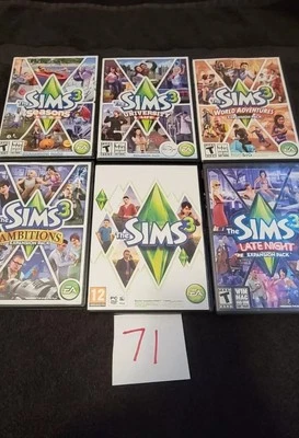 The SIMS 3 Game Plus Expansion Packs PC Windows/Mac Set lot of 5 + Game Guide - Image 1 of 4