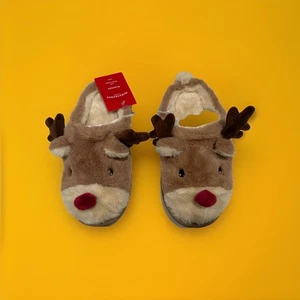 Zapatillas Reno Navidad Target Wondershop Niños Talla L 4-5 Juveniles Nuevas con Etiquetas - Imagen 1 de 4