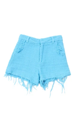 Pantalones Cortos Informales Zara Niñas Algodón Tejido Detalle Envejecido Bolsillos Azul Talla 9 Foto 1 de 4