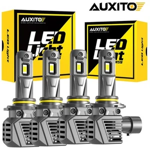 4x 9005+9006 LED Headlight Combo High Low Beam Bulbs Kit Super White Bright Lamp - Picture 1 of 19