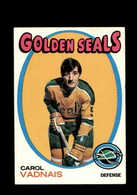 1971-72 Topps #46 Carol Vadnais California Golden Seals EX - Image 1 of 2