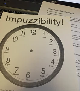 Impuzzibility Clock Prediction Magic Trick - Picture 1 of 2