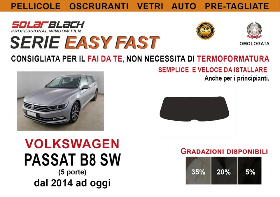 Pellicole Oscuranti Vetri Pre Tagliate VW Passat Berl 5p 2014... solo lunotto EF - Imagen 1 de 1