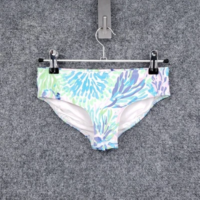 Lilly Pulitzer Bikini Parte Inferior Niñas 7 Azul Floral Traje de Baño Elastizado Playa Foto 1 de 4
