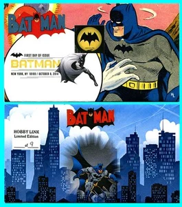 Batman Bat-Signal Silver Age First Day Cover with Color Cancel Imperf Stamp - Picture 1 of 1