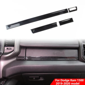 Carbon Fiber Style Inner Dashboard Panel Strip Decor Trim For Ram 1500 2019+ - Picture 1 of 6