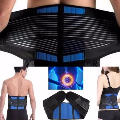 Neoprene Double Pull Lumbar Lower Back Support Belt Brace Posture Pain Relief  - Image 1 of 4