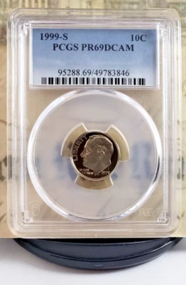 1999-S Roosevelt Proof Dime - PCGS PR69DCAM - Nice Coin! 3846 - Image 1 of 4
