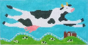 Flying Cow Hand Painted Needlepoint Canvas - Picture 1 of 1