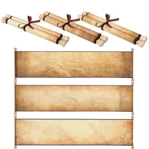 3 Pack Blank Paper Scrolls 7.5x31 Inch for Writing Calligraphy DIY Events - Picture 1 of 7