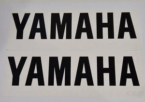 2 x Yamaha Tank Verkleidung Aufkleber Sticker 200mm x 48mm Oracal 651 Glanz Schwarz R6 R1 - Bild 1 von 3