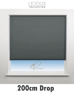 LEJOUX PREMIUM 100% THERMAL BLACKOUT ROLLER BLINDS QUALITY EASY FIX 200CM DROP - Picture 1 of 2