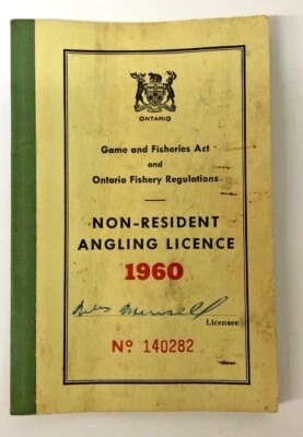 1960 Non-Resident Fishing License Ontario Canada - Image 1 of 4