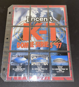 RARE K-1 Kickboxing Poster Incent K-1 Dome Series '97 Cards Lot  ufc pride fc