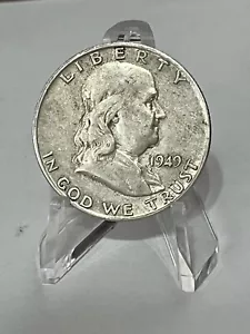 1949 D Franklin Silver Half Dollar 90% Silver 50c Fine # 17-15 - Picture 1 of 2