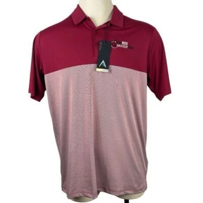 NUEVO Polo Antigua Para Hombre Tela Elástica Golf Semana Amatuer Tour Polo Grande Foto 1 de 4