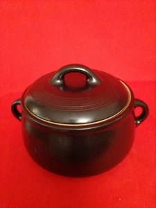 vintage FRANCO BUCCI  casserole black spiral - pottery - modern - ITALY - Picture 1 of 8