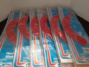 Vintage 1980's COSOM Red Hockey Blades, Replacements, Set of 6 - Picture 1 of 3