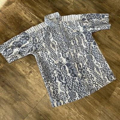 Camisa De Colección Gitano Botón Delantero Hombres Talla Mediana Manga Corta Estampado Completo Foto 1 de 4