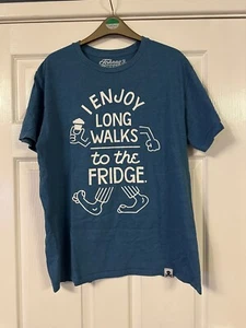 Johnny Cupcakes Blue I Enjoy Long Walks To The Fridge Men’s Large - Picture 1 of 4