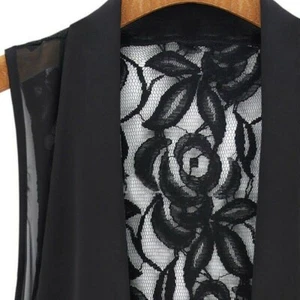 Lady Floral Lace Chiffon Waistcoat Gilet Ruffle Cardigan Coat Jacket Summer SPW - Picture 1 of 6