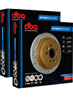 2 x DBA Cross-Drilled Slotted Disc Brake Rotor Gold 303mm DBA505X