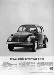 1970 Volkswagen Beetle Bug "You're in Luck" Original Print Ad - Picture 1 of 1