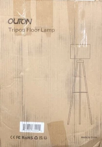 BICIK 63 in. Walnut Dimmable Oak Tripod Floor Lamp Remote Control - Picture 1 of 1
