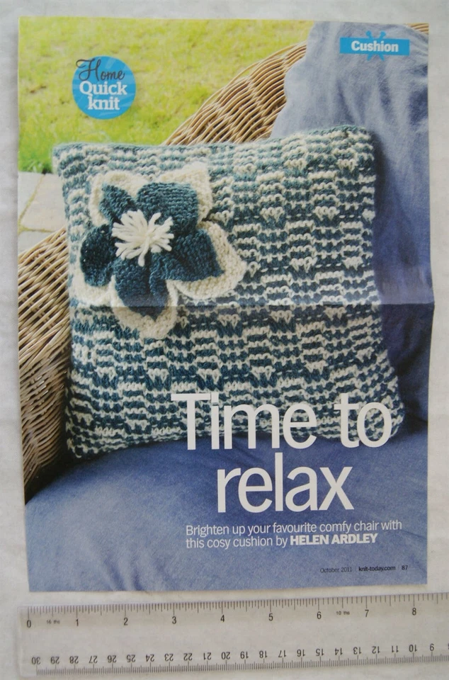 2011 pattern for flower cushions, Rowan Cocoon - Image 1 of 1