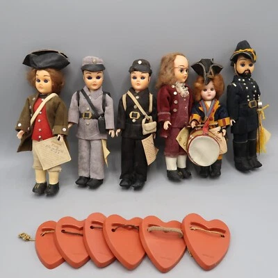 6 Vintage American Revolution Replica Doll Sleepy Eye Carlson Dolls USA Made - Image 1 of 4