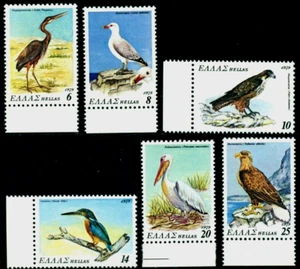 1979 Vögel, Reiher, Falke, Pelikan, Korallenmöwe, Kingfisher, Adler, Griechenland, 1372, postfrisch - Bild 1 von 1