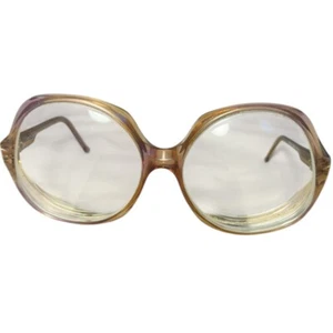 Diane von Furstenberg DVF Vintage 80’s Pink Translucent Logo Glasses Frames - Picture 1 of 8