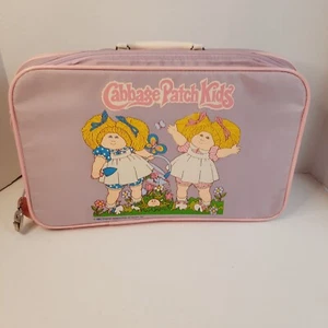 Maleta de nailon rosa estuche de transporte muñeca juguete para niños Cabbage Patch 1983 vintage - Imagen 1 de 9